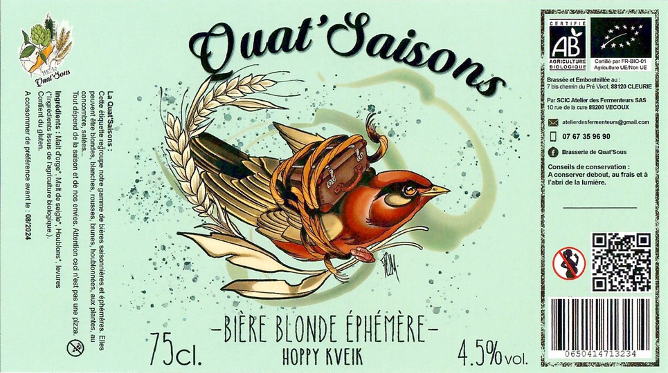 Etiquette BRASSERIE DE QUAT'SOUS 04