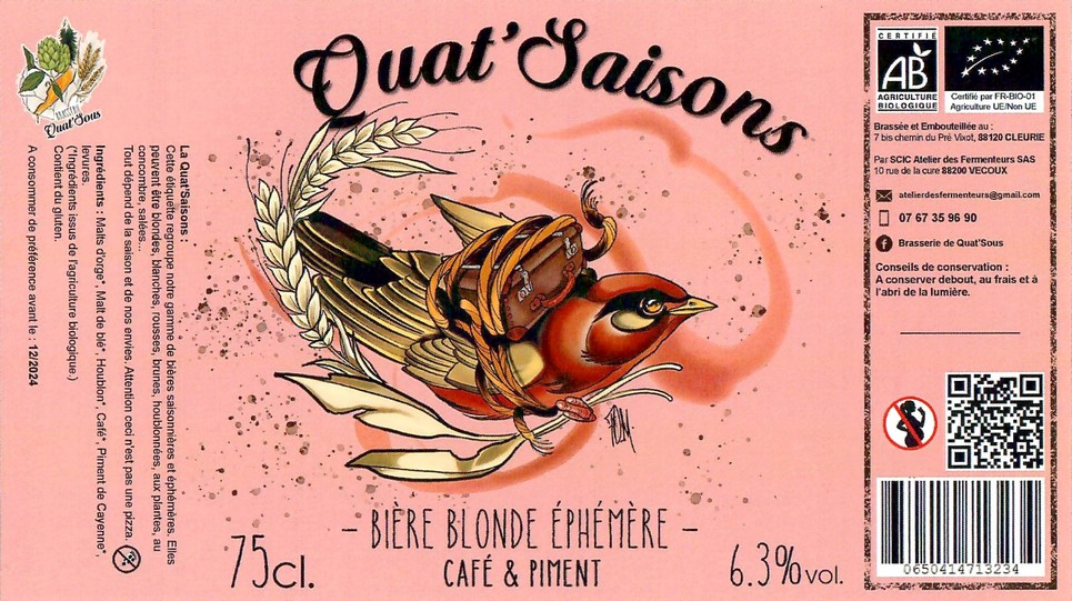 Etiquette BRASSERIE DE QUAT'SOUS 08