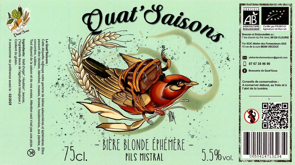 Etiquette BRASSERIE DE QUAT'SOUS 13