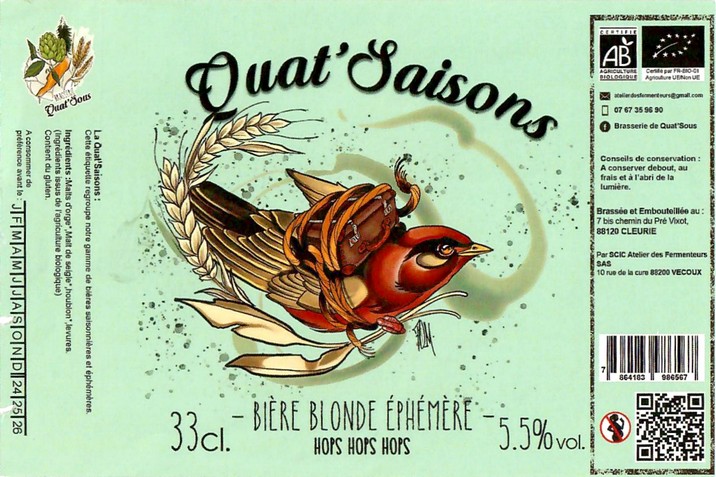 Etiquette BRASSERIE DE QUAT'SOUS 21