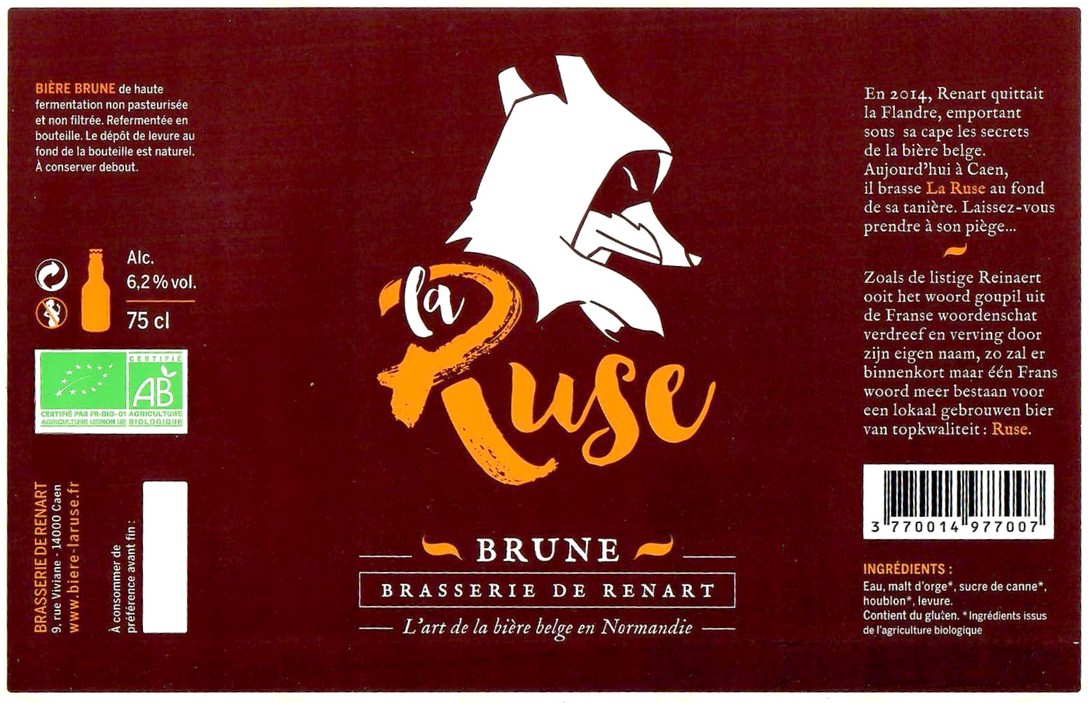 Etiquette BRASSERIE DE RENART 01