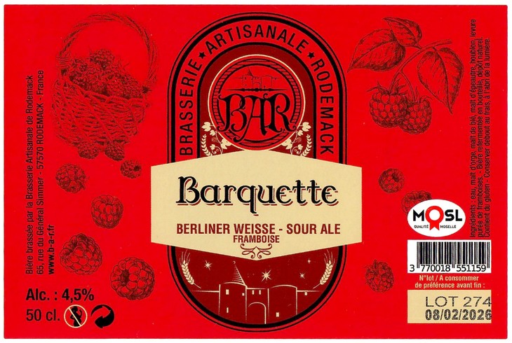 Etiquette BRASSERIE DE RODEMACK 58