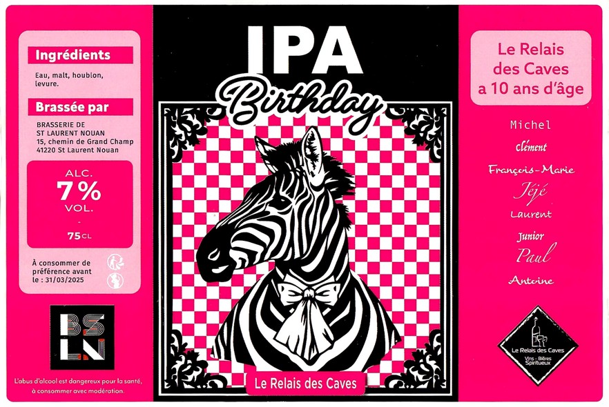 Etiquette BRASSERIE DE SAINT LAURENT NOUAN 08