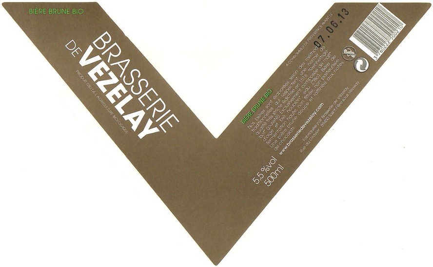 Etiquette BRASSERIE DE VEZELAY 09