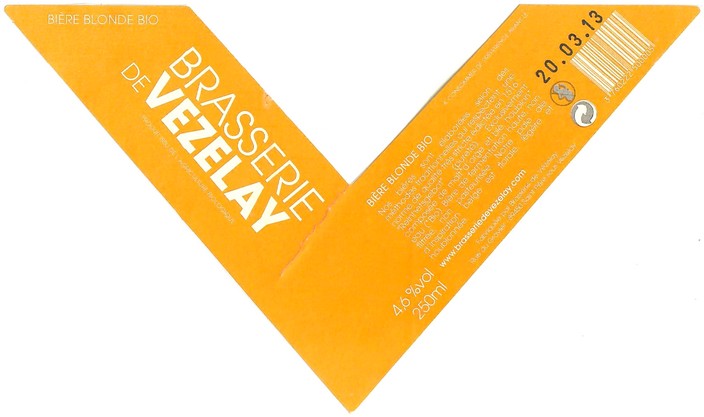Etiquette BRASSERIE DE VEZELAY 11