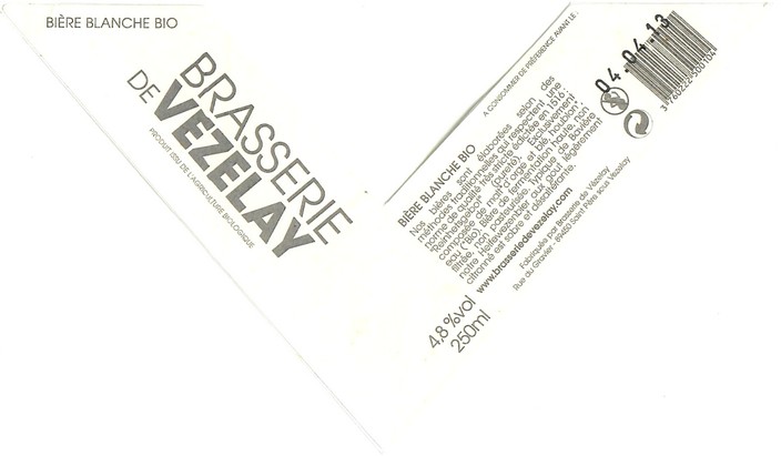 Etiquette BRASSERIE DE VEZELAY 13