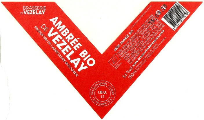 Etiquette BRASSERIE DE VEZELAY 20
