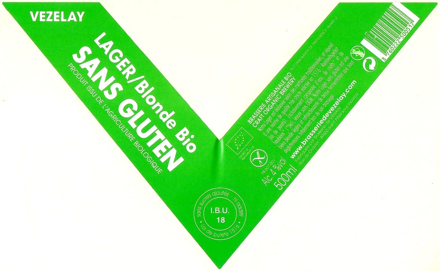 Etiquette BRASSERIE DE VEZELAY 28