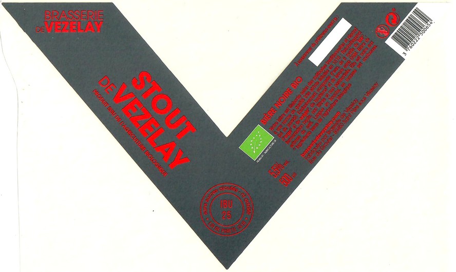 Etiquette BRASSERIE DE VEZELAY 32