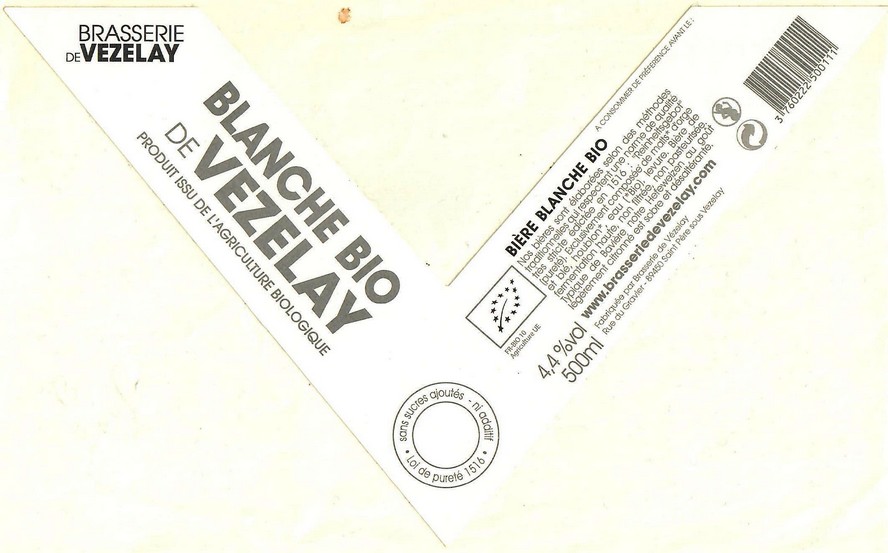 Etiquette BRASSERIE DE VEZELAY 40