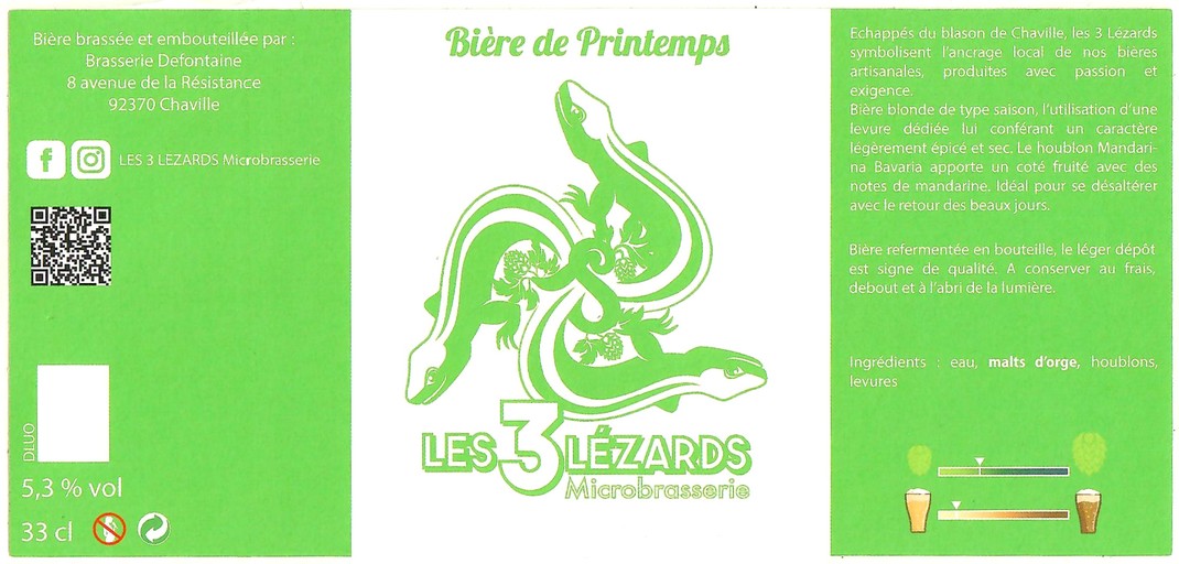 Etiquette BRASSERIE DEFONTAINE 08