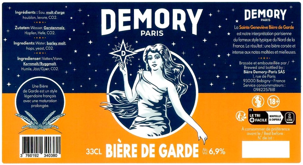 Etiquette BRASSERIE DEMORY 07