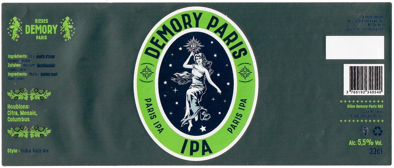 Etiquette BRASSERIE DEMORY 21