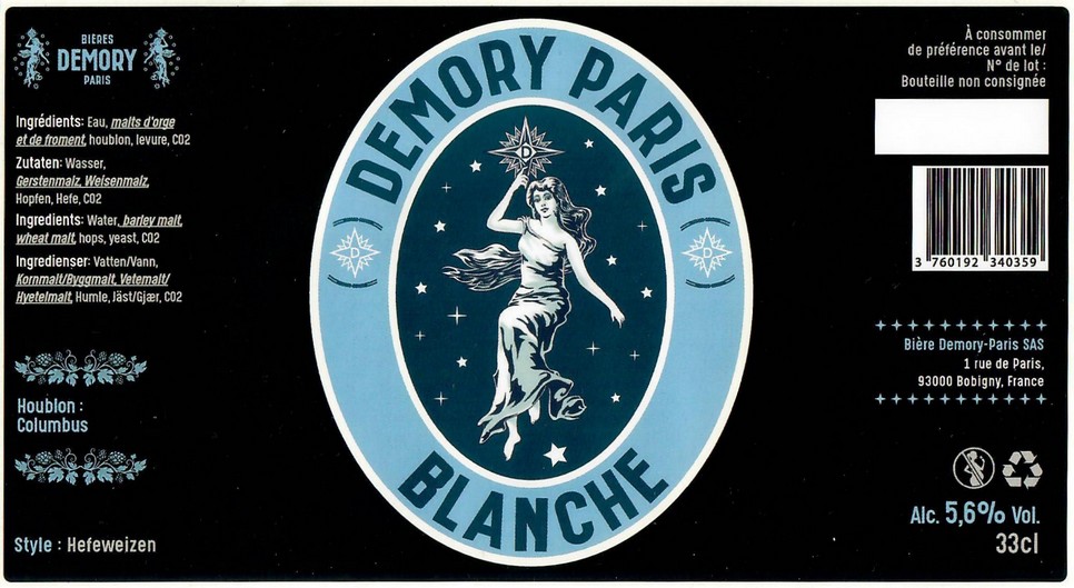 Etiquette BRASSERIE DEMORY 23