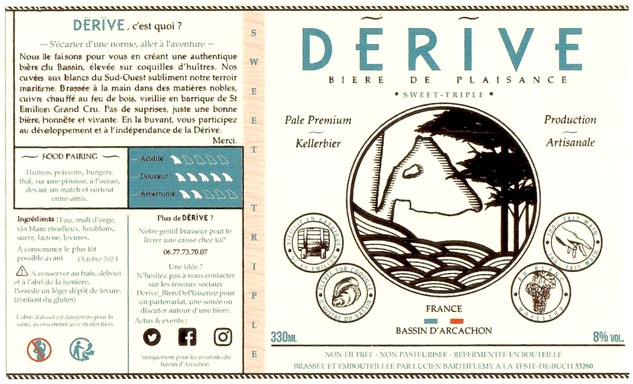 Etiquette BRASSERIE DERIVE 01