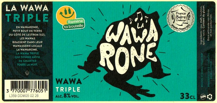 Etiquettte BRASSERIE DES 3 CLOCHERS 44