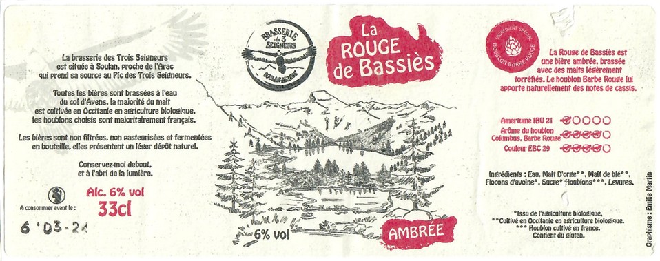 Etiquette BRASSERIE DES 3 SEIGNEURS 02