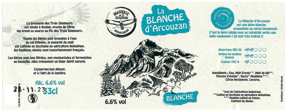 Etiquette BRASSERIE DES 3 SEIGNEURS 05