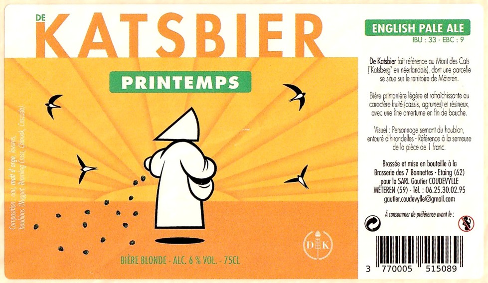 Etiquette BRASSERIE DES 7 BONNETTES 68