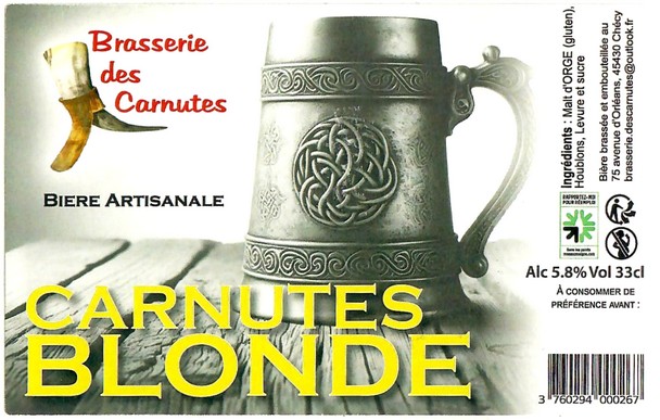 Etiquette BRASSERIE DES CARNUTES 20