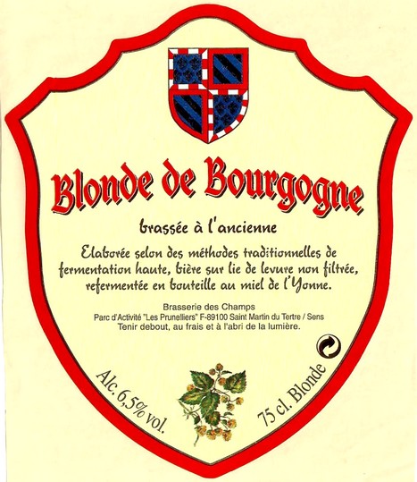 Etiquette BRASSERIE DES CHAMPS 30