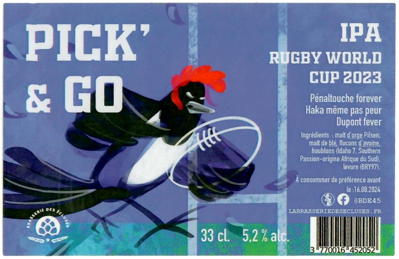 Etiquette BRASSERIE DES ECLUSES 27