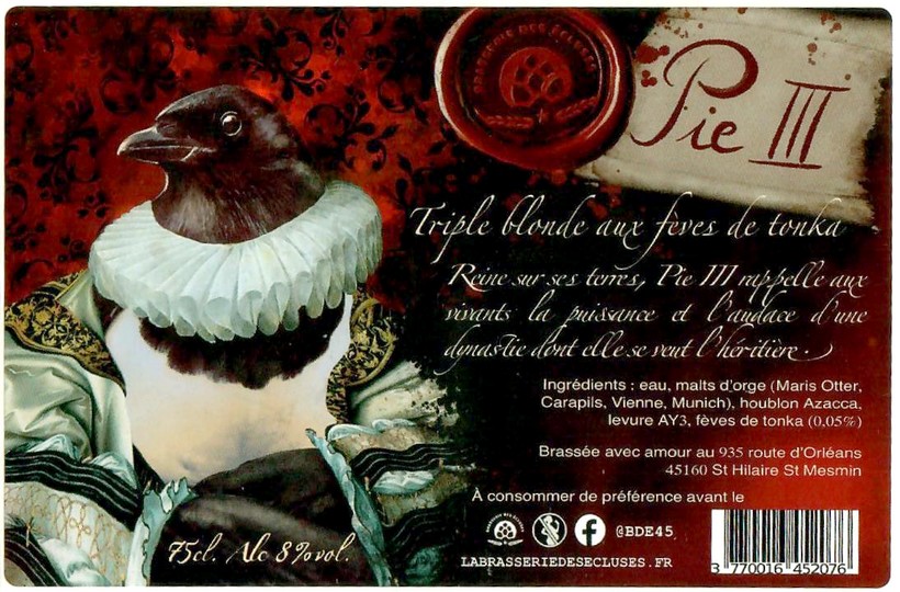 Etiquette BRASSERIE DES ECLUSES 38