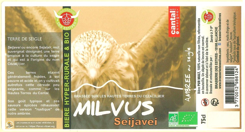 Etiquette BRASSERIE DES ESTIVES 08