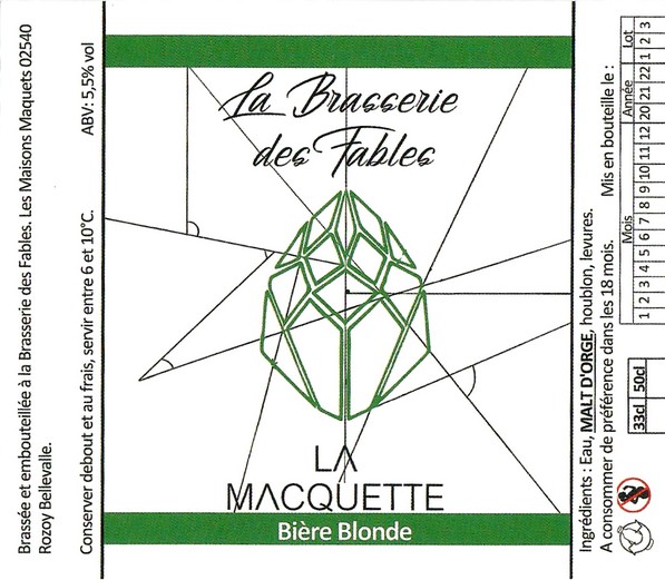 Etiquette BRASSERIE DES FABLES 15