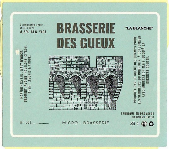 Etiquette BRASSERIE DES GUEUX 01