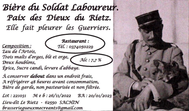 Etiquette BRASSERIE DES GUEUX ET MECREANTS 04