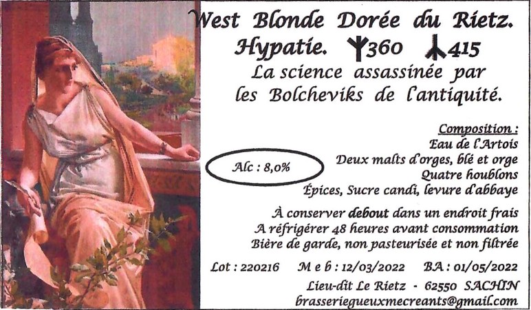 Etiquette BRASSERIE DES GUEUX ET MECREANTS 06