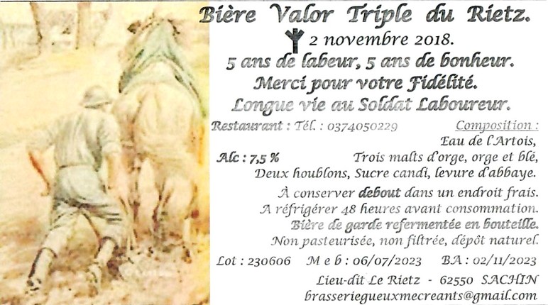 Etiquette BRASSERIE DES GUEUX ET MECREANTS 13