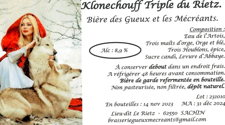 Etiquette BRASSERIE DES GUEUX ET MECREANTS 28