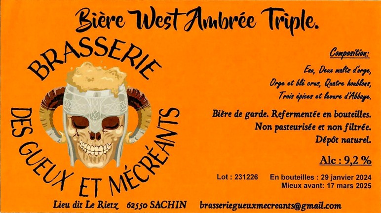 Etiquette BRASSERIE DES GUEUX ET MECREANTS 29