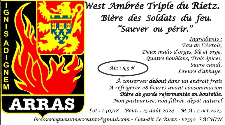 Etiquette BRASSERIE DES GUEUX ET MECREANTS 30