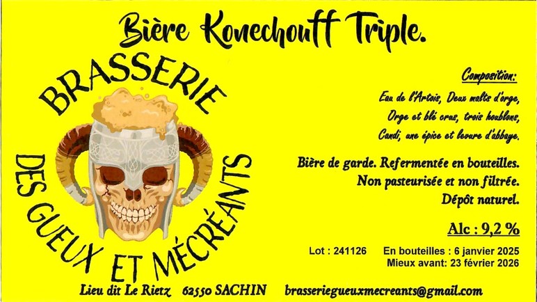 Etiquette BRASSERIE DES GUEUX ET MECREANTS 33