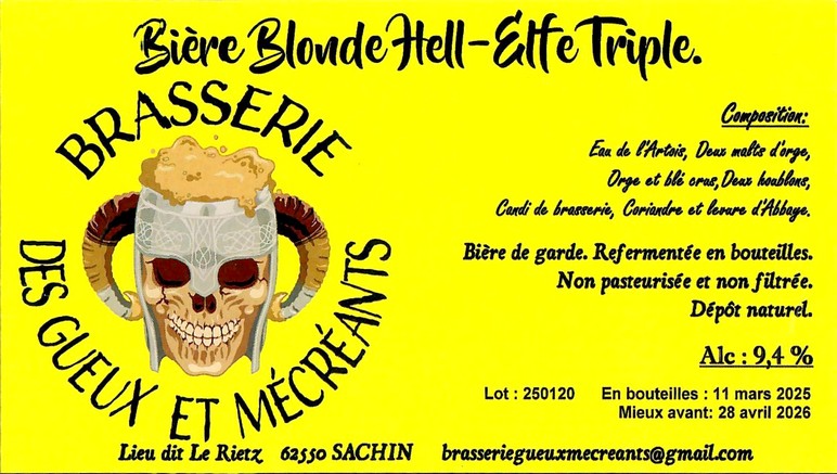 Etiquette BRASSERIE DES GUEUX ET MECREANTS 36