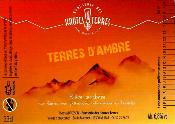 etiquette BRASSERIE DES HAUTES TERRES 03