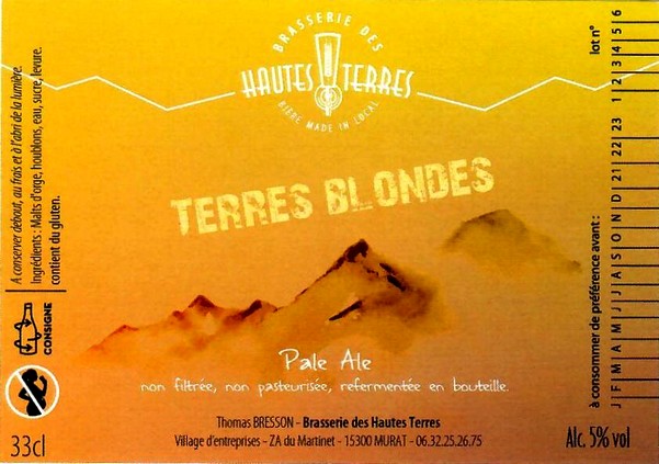 etiquette BRASSERIE DES HAUTES TERRES 05