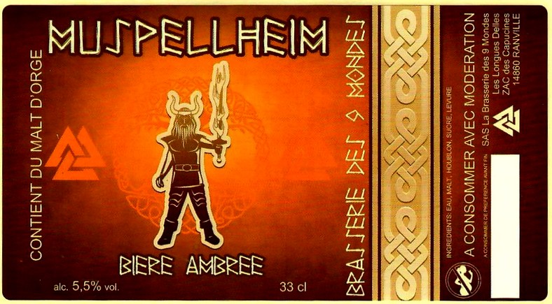 etiquette BRASSERIE DES NEUF MONDES 19