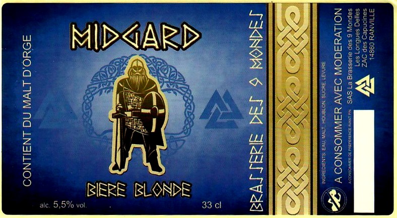 etiquette BRASSERIE DES NEUF MONDES 22