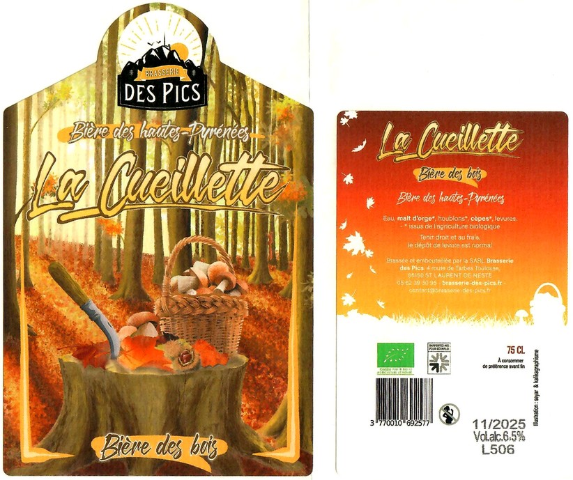 Etiquette BRASSERIE DES PICS 47