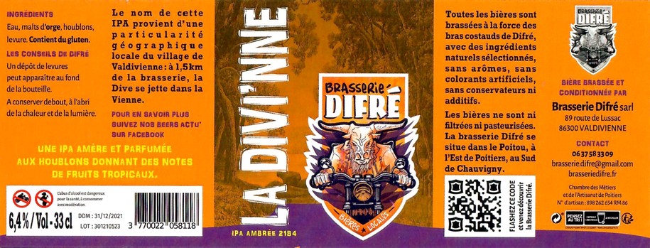 Etiquette BRASSERIE DIFRE 03