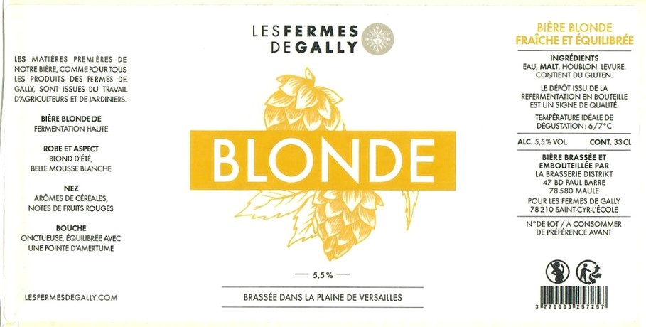 Etiquette BRASSERIE DISTRIKT 02