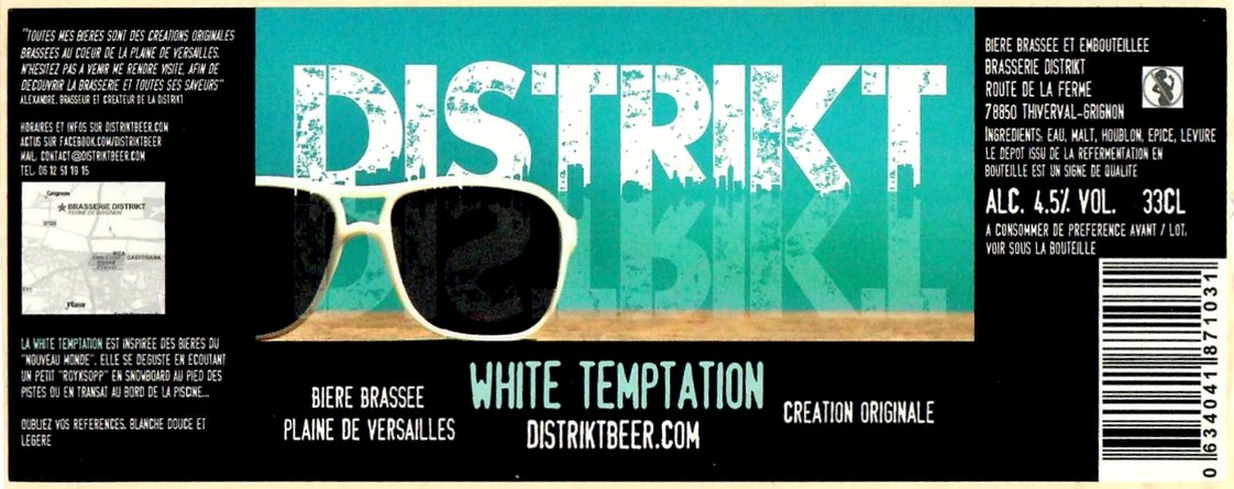 Etiquette BRASSERIE DISTRIKT 09