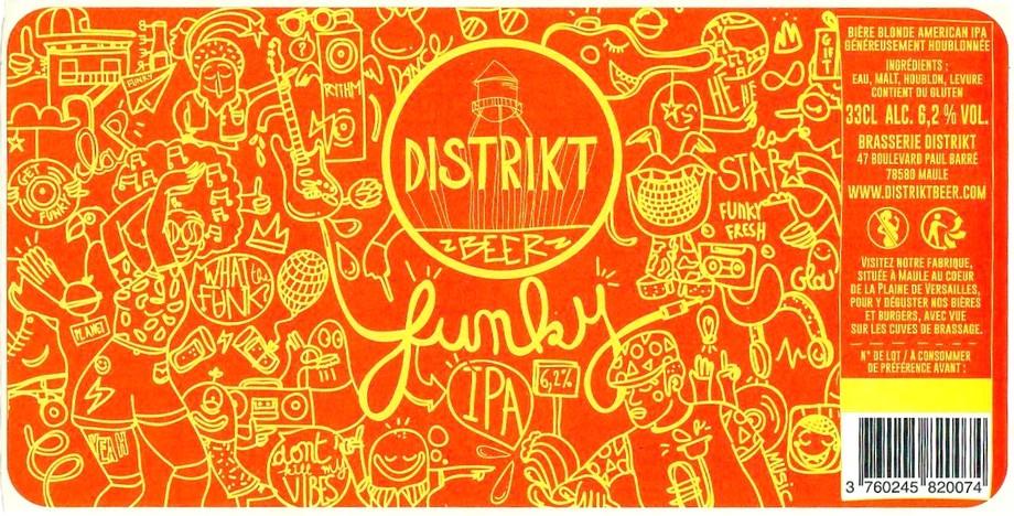 Etiquette BRASSERIE DISTRIKT 12