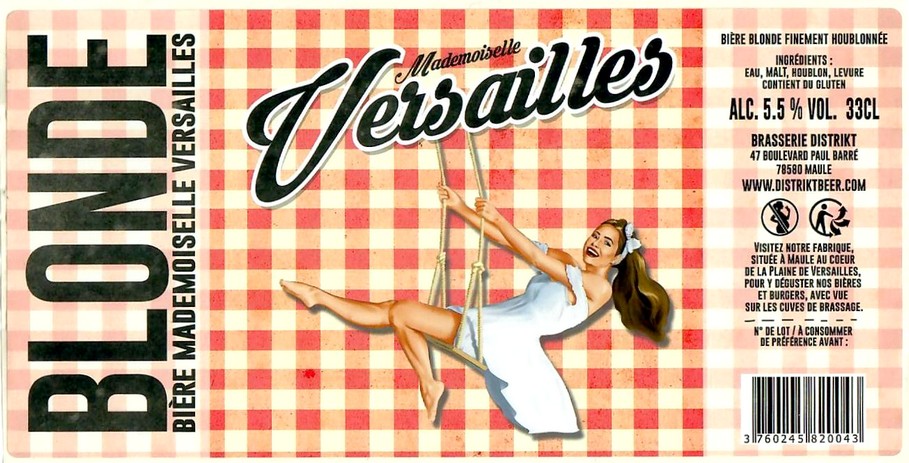 Etiquette BRASSERIE DISTRIKT 15