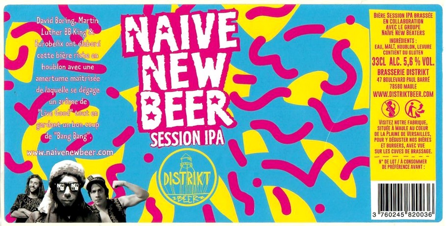 Etiquette BRASSERIE DISTRIKT 16