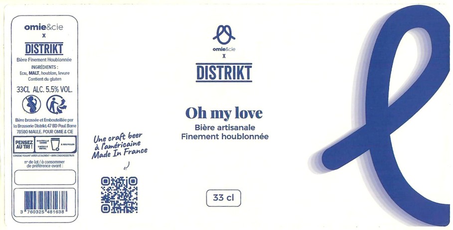 Etiquette BRASSERIE DISTRIKT 20